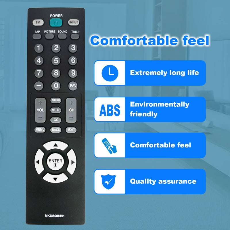Vinabty MKJ36998101 Replaced Remote fit for LG TV 19LC2D 22LC2D 20LS7D 20LS7DC 23LS7D 23LS7DC 20LS7D-UB 22LC2D-UB 22LC22D 22LC22D-UB 32PC5DVC 20LS7DUB 22LC2DUB 22LC22D 22LC22DUB 20LS7DC-UB 20LS7DCUK 20LS7DC-U - Image 4